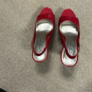 Jessica Simpson platform peep toe heels